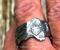 Image 1 of Rustic Royal! ~ One of a Kind Fused Sterling Ring Band