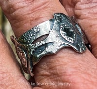 Image 2 of Rustic Royal! ~ One of a Kind Fused Sterling Ring Band