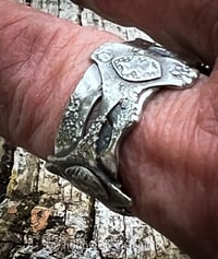 Image 5 of Rustic Royal! ~ One of a Kind Fused Sterling Ring Band