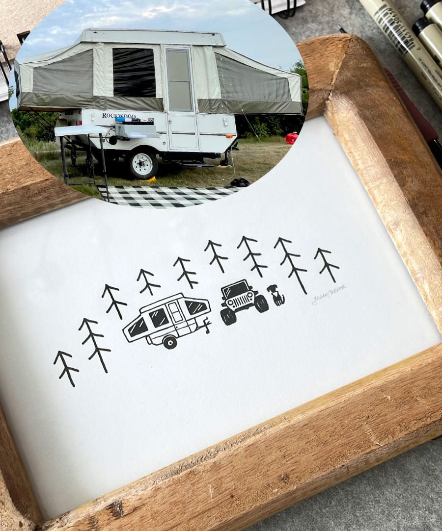 Custom Camp or Cabin Illustration