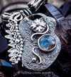 Valor the Birth Fairy~ Molten Sterling Silver Birth Fairy Sculpture with Flashy Labradorite