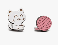 Image 1 of Cat and Yarn Earrings