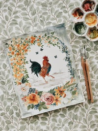 Image 1 of Summer Celebration Rooster | Fine Art Print 8x10