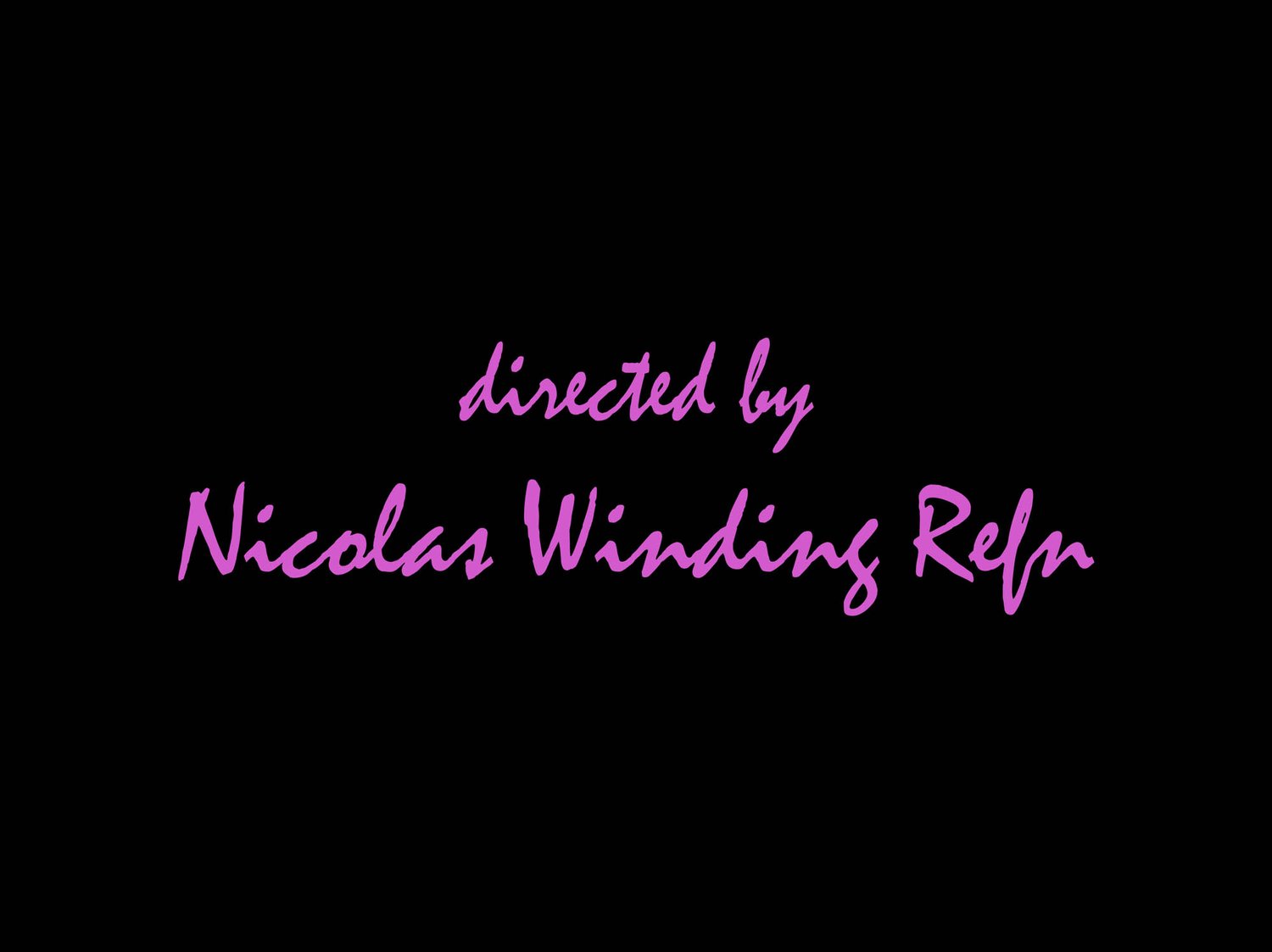 Directed by Nicolas Winding Refn Fine Art Print