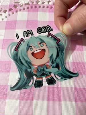 Image of Hatsune Miku I AM GOD sticker 