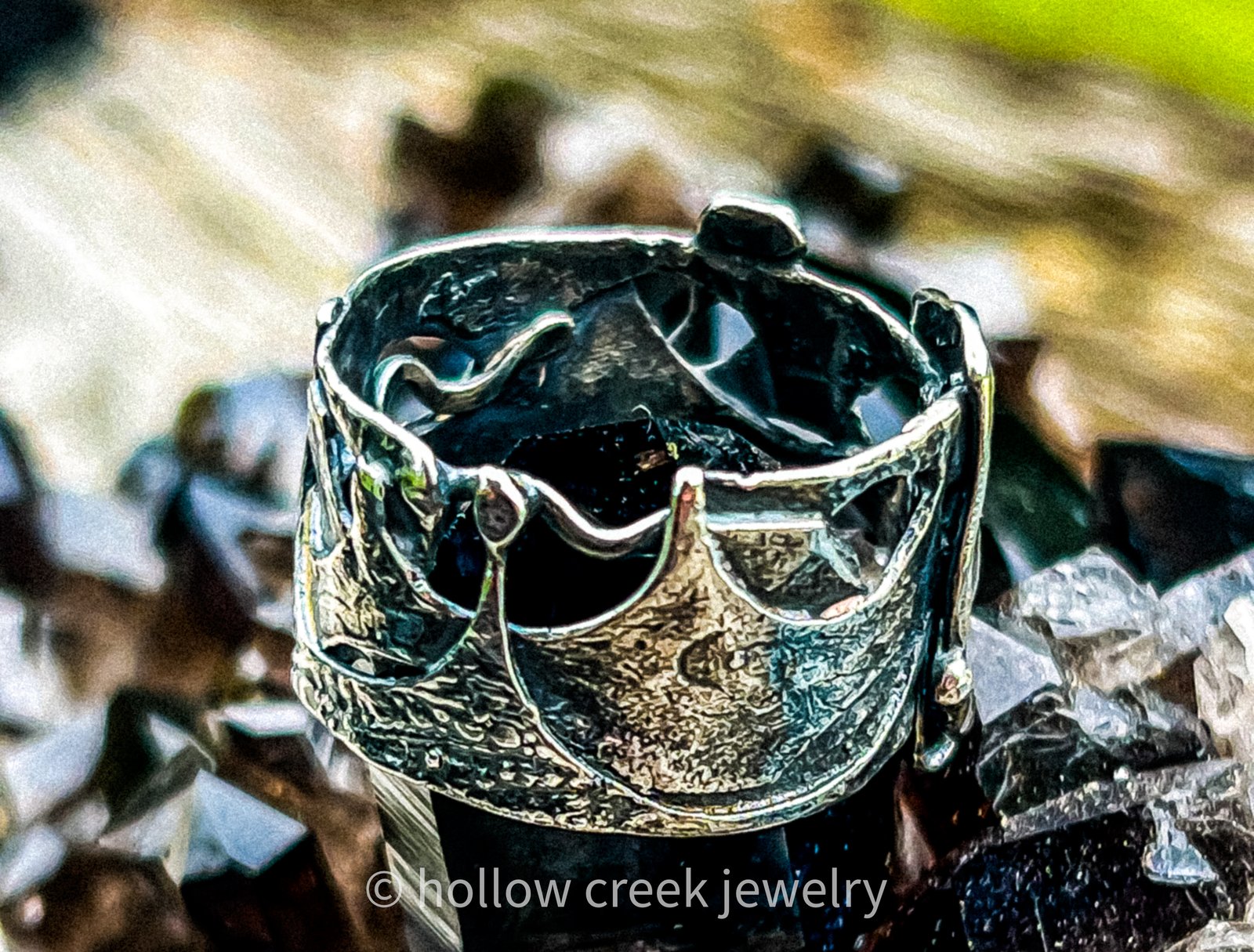 Rustic on sale silver rings