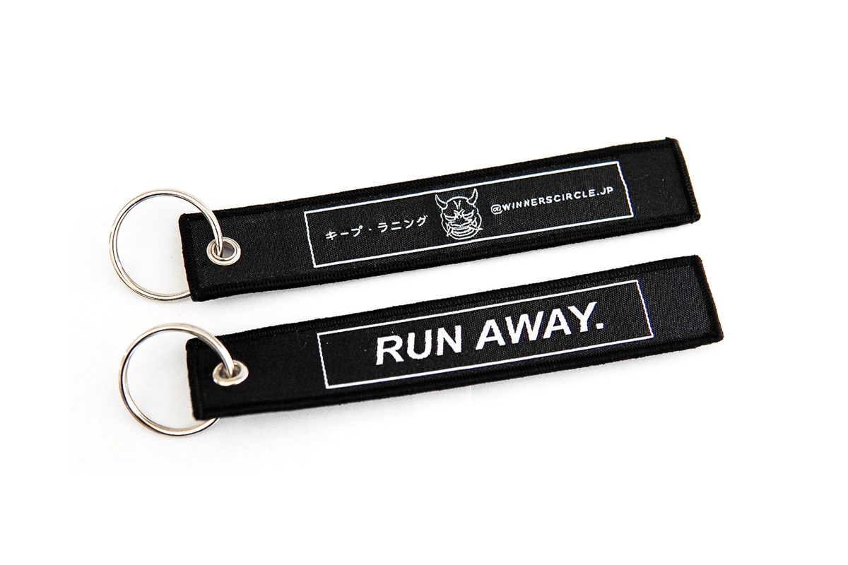 Image of "RUN AWAY" Jet tag