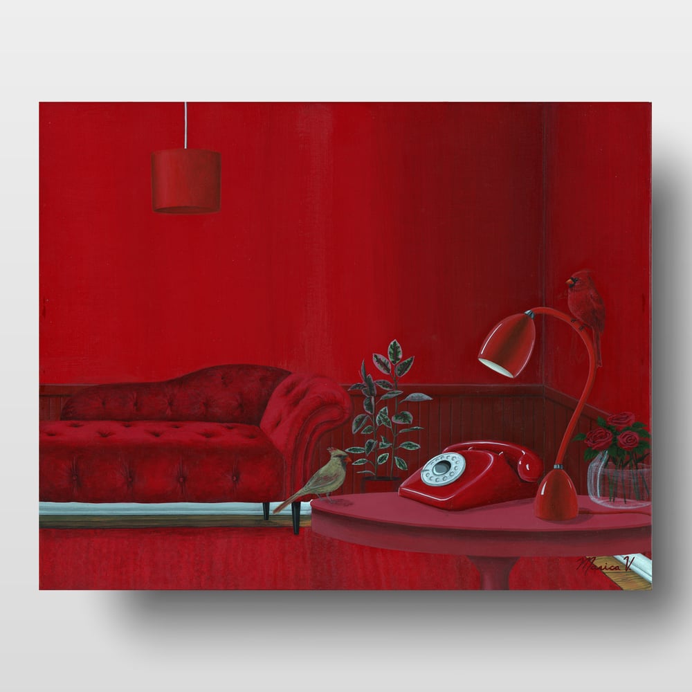 “Red Cardinal Room” Print