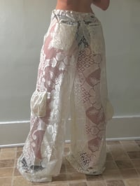 Image 1 of (Sold Out) Ivory Lacy Lounge Pant - L 