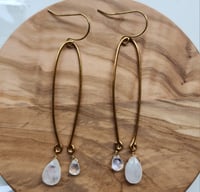 Image 2 of Luna Moonstone Earrings, Gifted to Celebrity Moms 