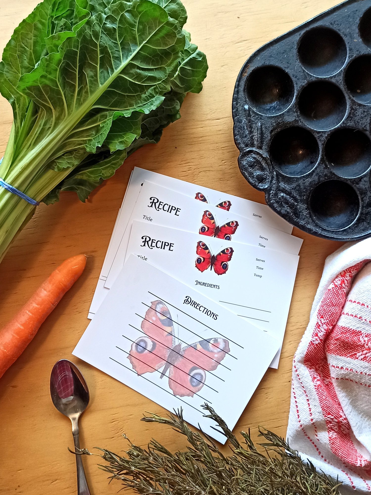 Image of Butterfly Recipe Cards