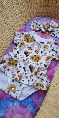 Image 1 of Whimsical Bee Peplum Bodysuit