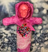 Pink Sacred Heart Santa Muerte Altar Doll by Ugly Shyla For Beauty ,Self love , Attraction
