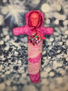 Pink Sacred Heart Santa Muerte Altar Doll by Ugly Shyla For Beauty ,Self love , Attraction