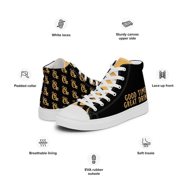 The G. Women’s Black Canvas High Tops 