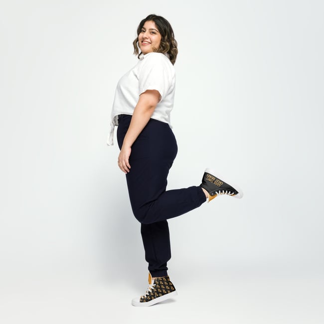 The G. Women’s Black Canvas High Tops 