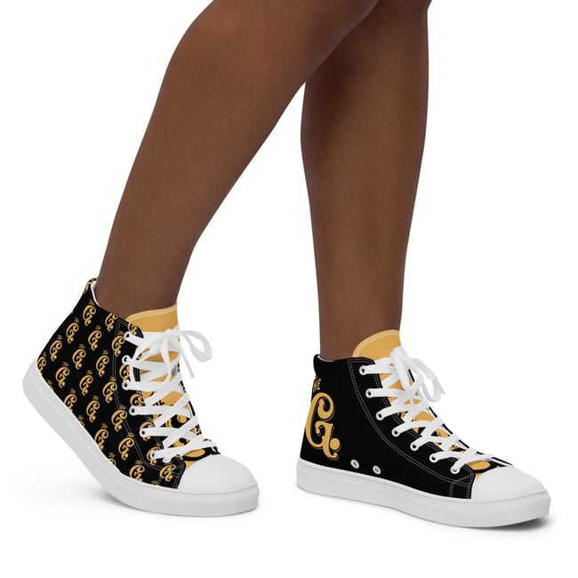 The G. Women’s Black Canvas High Tops 