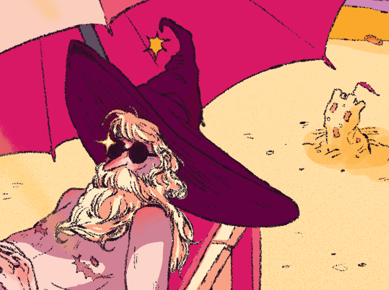 Image of Wizard Print ⛱️ Beach