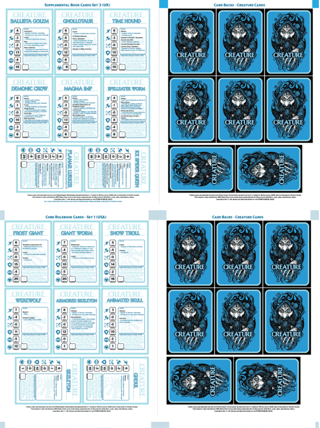 Icecrypt Stat Cards (Frostgrave Compatible)
