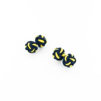 Gemelos de cuerda amarillo y azul marino