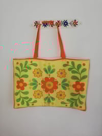 Image 3 of Orange Flower Maxi Tote
