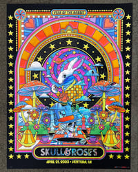 Image 2 of Skull & Roses Festival • 18x24 screen printed poster