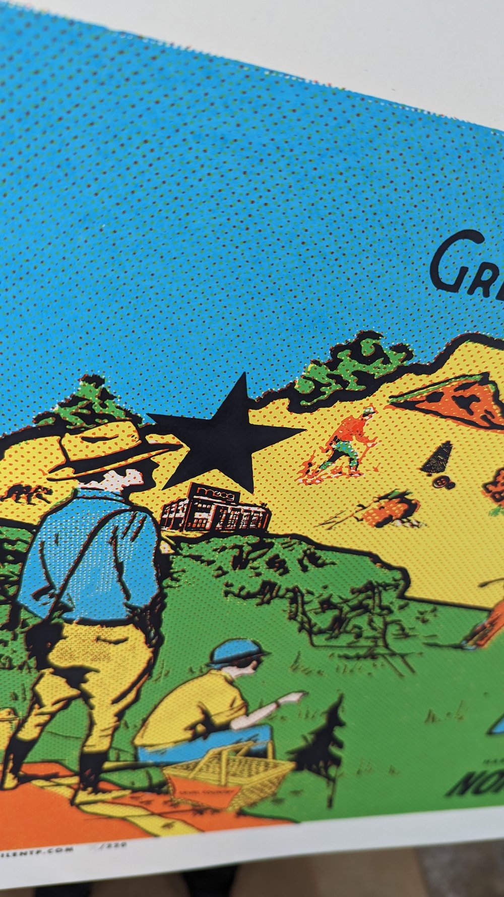 Wilco "Postcard from Asheville" poster, Asheville, NC, April 28, 2023