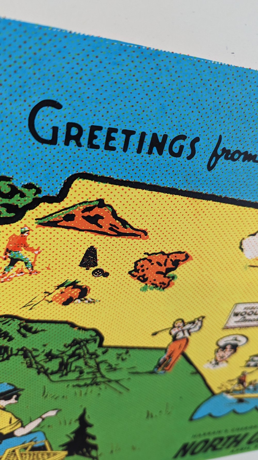 Wilco "Postcard from Asheville" poster, Asheville, NC, April 28, 2023