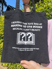 Image 3 of "Because I Can't Read??" Tote Bag