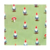 Heather Ross Munki Munki Fabric - Green Gnomes on Poplin