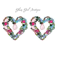 Image 2 of Cherry Blossom Hearts (Multi Green)
