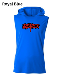 Image 2 of Re4per(Red/Black) Performance Sleeveless Hooded Tee