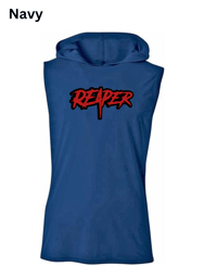 Image 3 of Re4per(Red/Black) Performance Sleeveless Hooded Tee