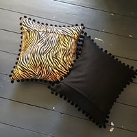 Image 11 of Green Tiger Pom Pom Cushion Cover