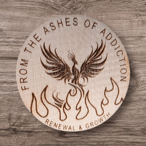 Image of Personalized Wooden Sobriety Coin: AA / NA Anniversary Gift