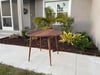 Modern Mid Century Table | Round Table | Solid Walnut | Solid White Oak | Hand Turned Legs