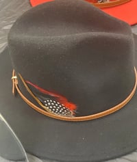 Black Fedora with Feather 
