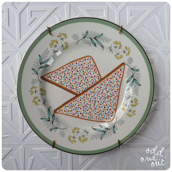 Image of Fairy Bread - Hand Painted Vintage Plate