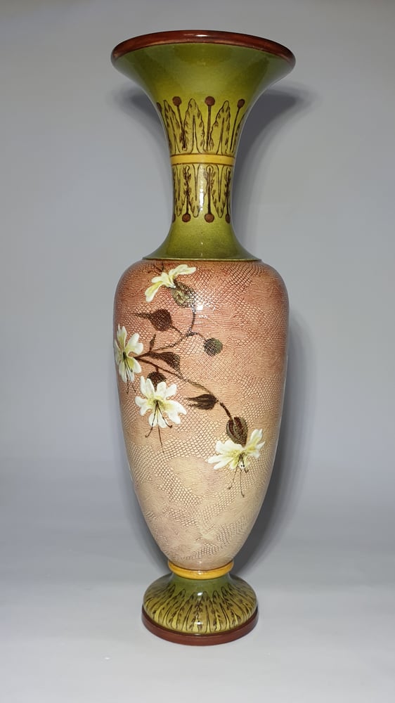 Image of Doulton Lambeth Faience Bottle Vase