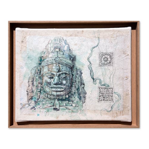 Image of Original Painting "Porte Est d'Angkor Thom et lianes" - 40x50 cm