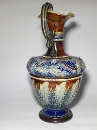 Image 3 of Doulton Lambeth Relief Moulded Ewer for Art Union of London #2