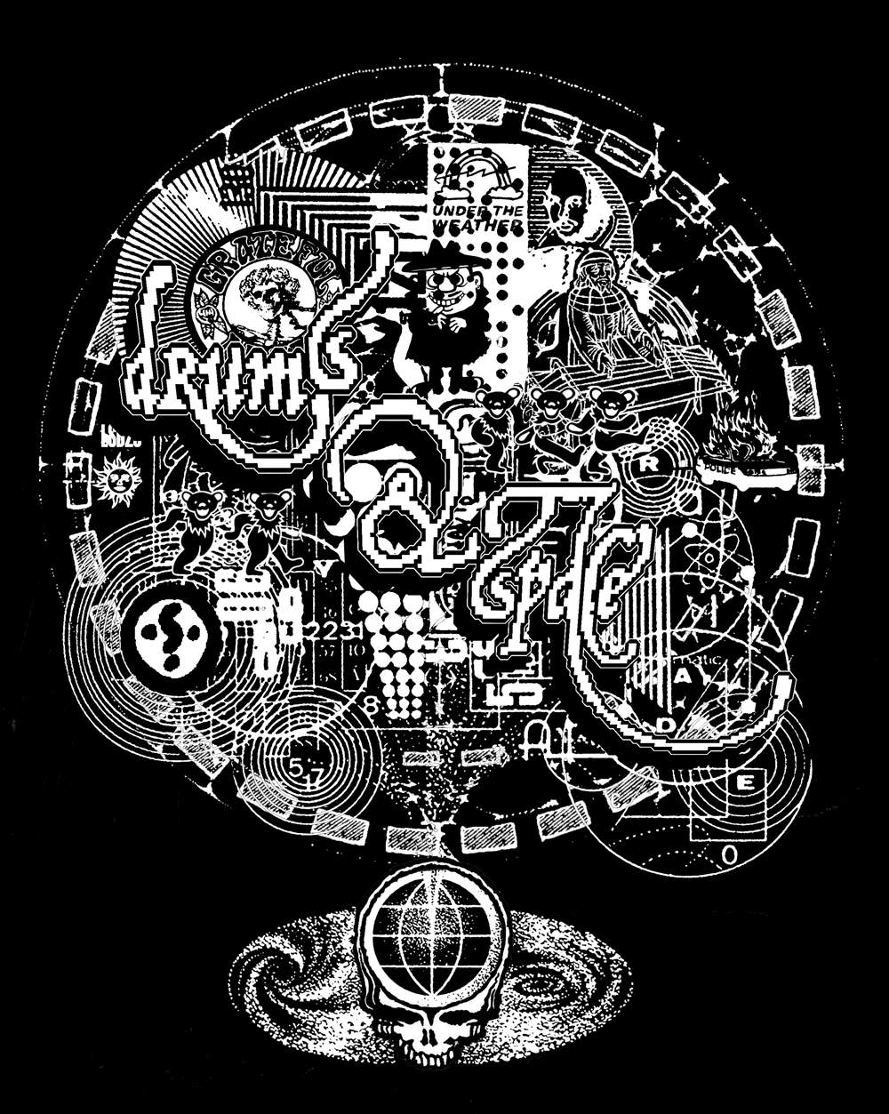 DRUMS/SPACE - ONE COLOR PRINT 