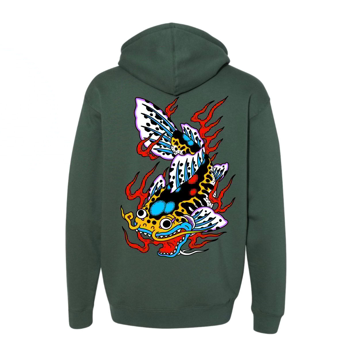 Catfish Hoodie Alpine Green Henbo