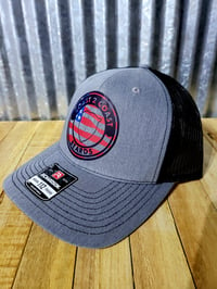 Image 2 of Flag Heather/Black Trucker Hat