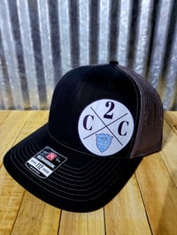 Image 2 of C2C Sheild Black/Charcoal Trucker Hat