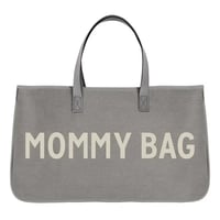 Grey Canvas Tote-Mommy Bag