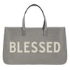 Grey Canvas Tote-Blessed