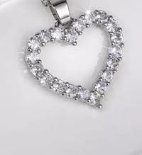 Image 2 of CZ Heart Necklace