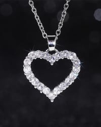 Image 3 of CZ Heart Necklace