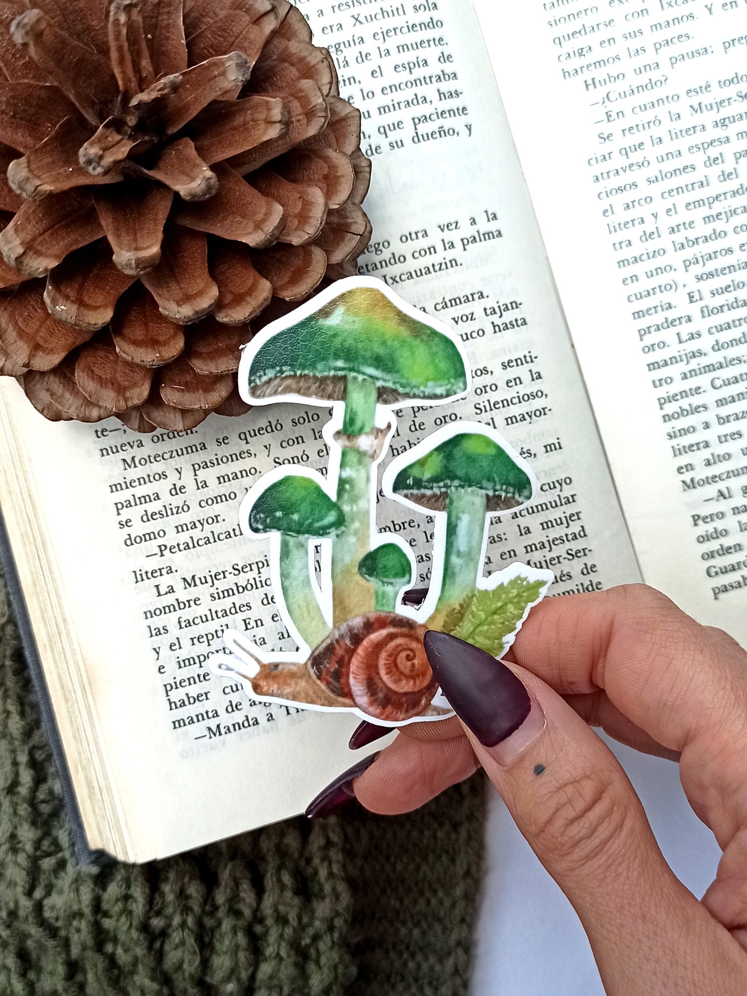 Image of Mushroom and Snail Sticker